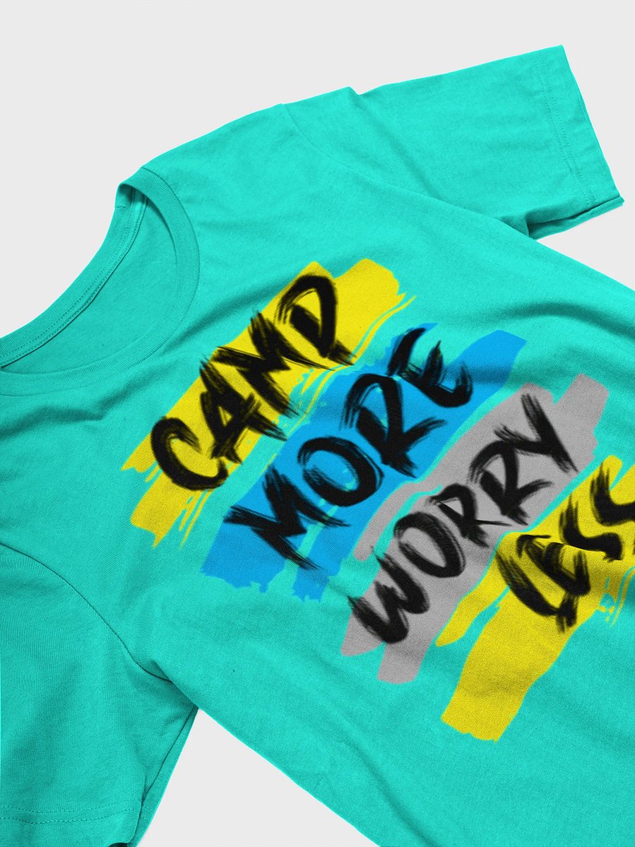 "Camp More Worry Less" Teal T-Shirt Womans product image (3)