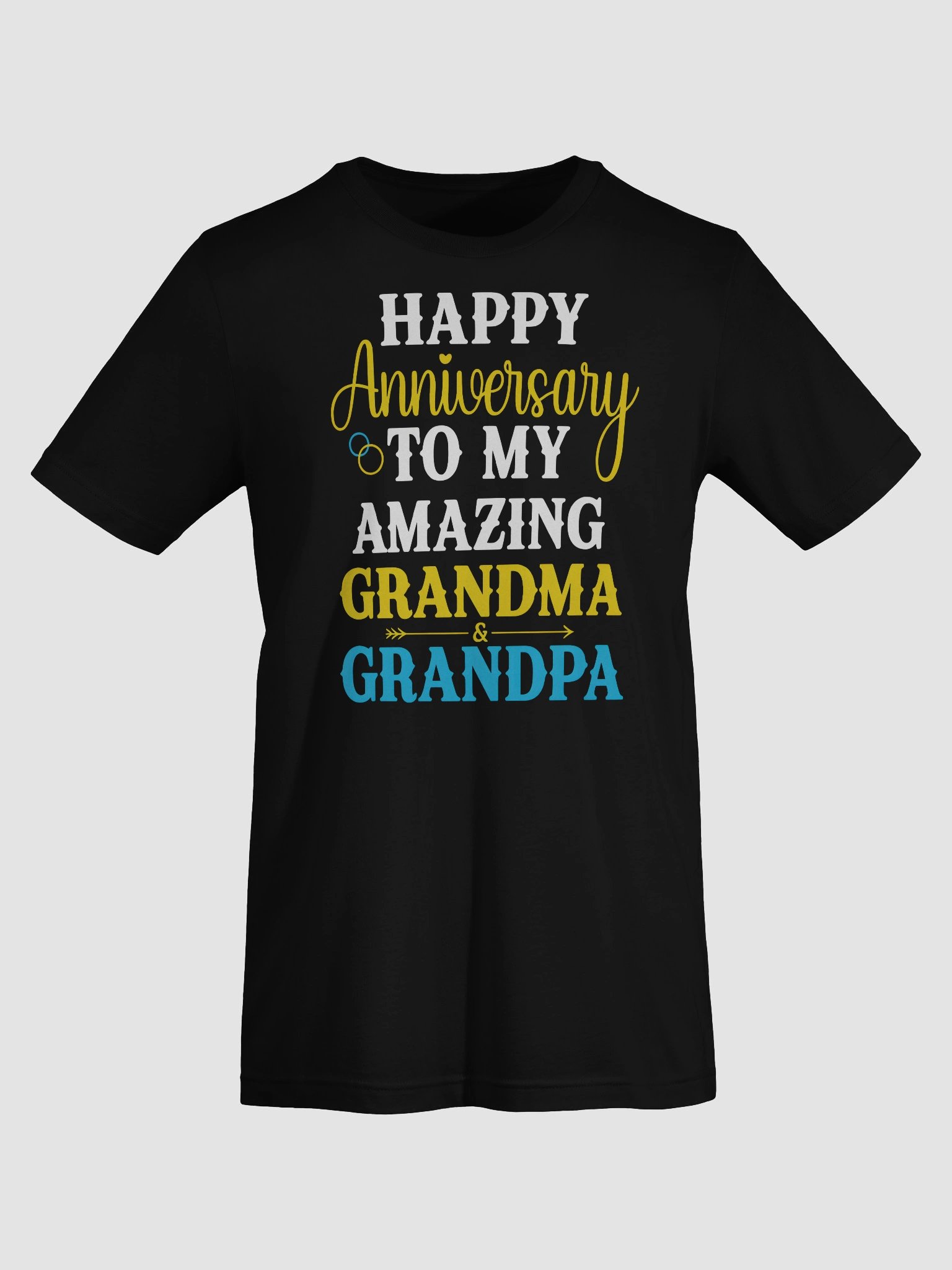 Happy Anniversary to My Amazing Grandma & Grandpa – Cute Grandparent Celebration T-Shirt product image (7)