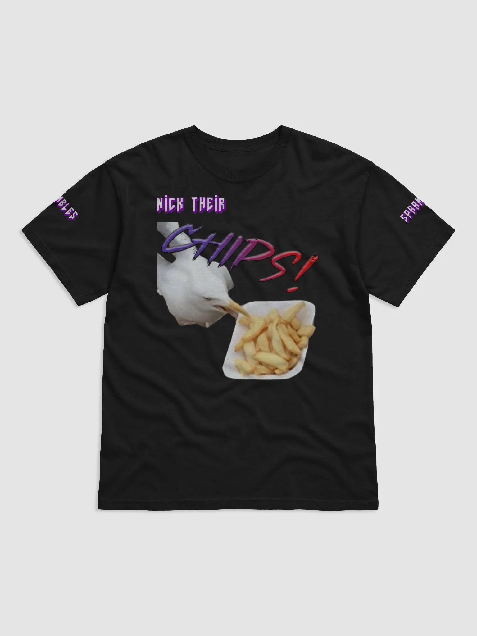 Nick their chips black t-shirt. product image (1)