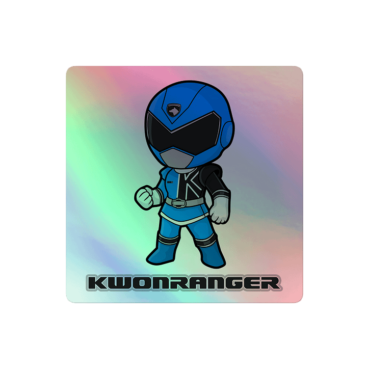 Kwonranger Holographic Sticker (w/English logo) product image (2)