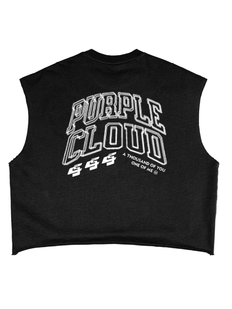 PURPLE CLOUD BOXY SLEEVELESS SHIRT product image (2)