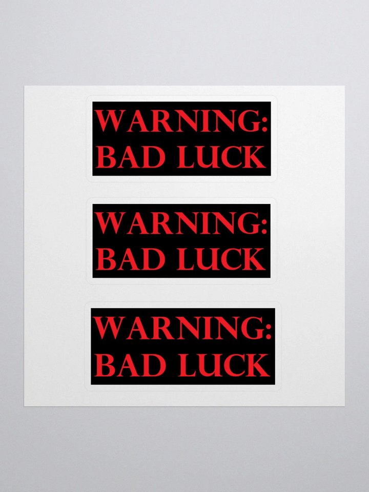 Bad Luck Warning Stickers product image (1)