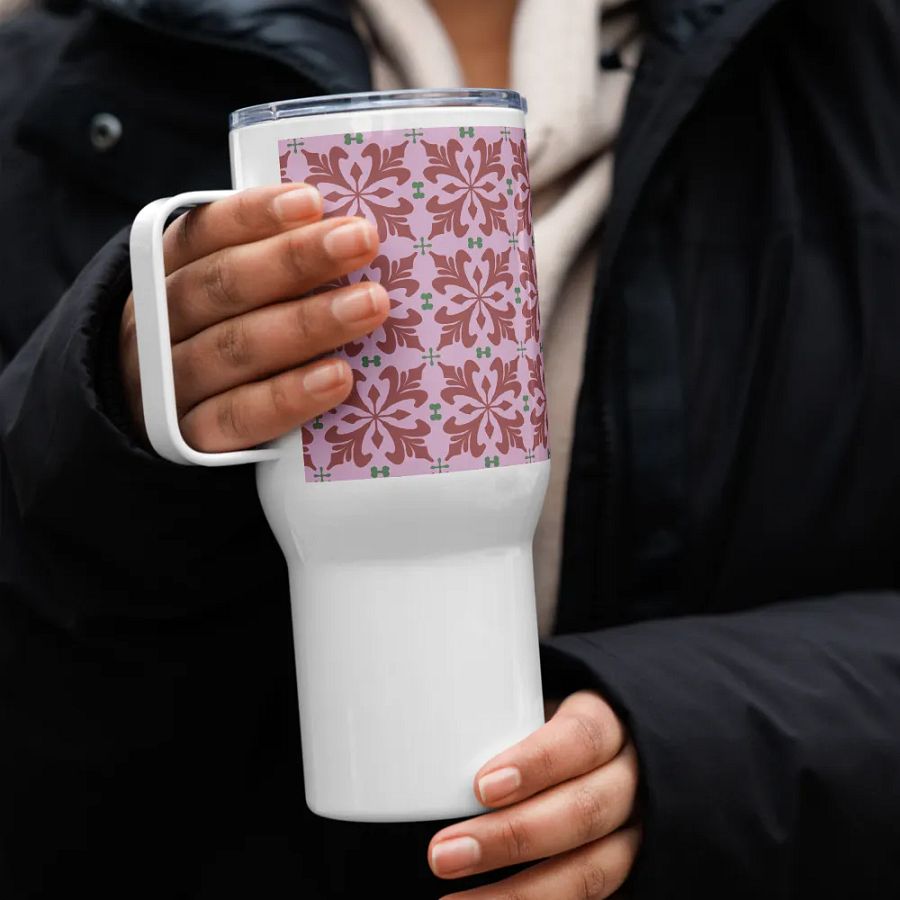 Pink Floral 25 oz Travel Mug product image (3)