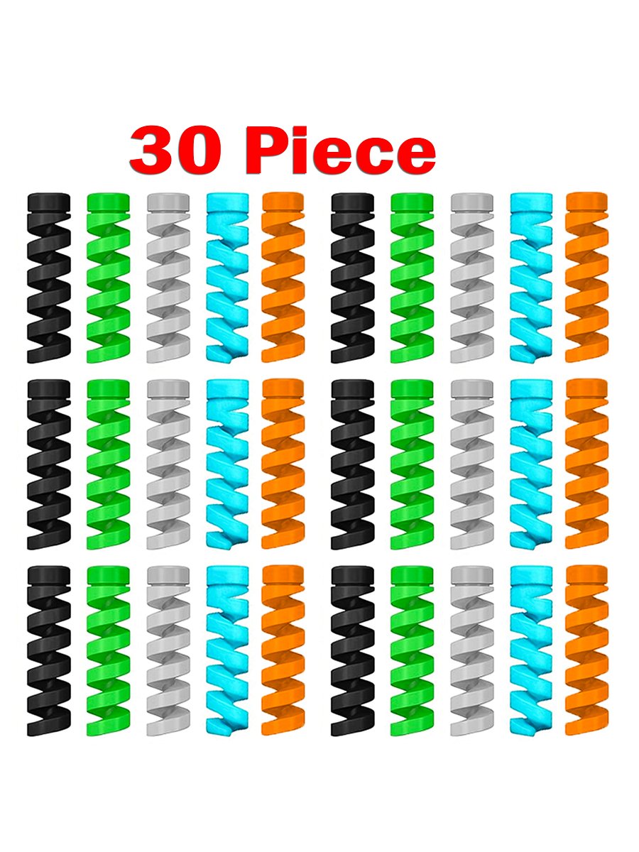Spiral Wires Data Cable Protector ( 4 CM ,Multicolour ) 30 Pieces product image (1)