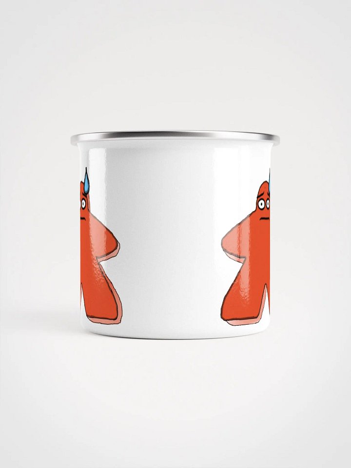 Worried Meeple Enamel Mug product image (2)