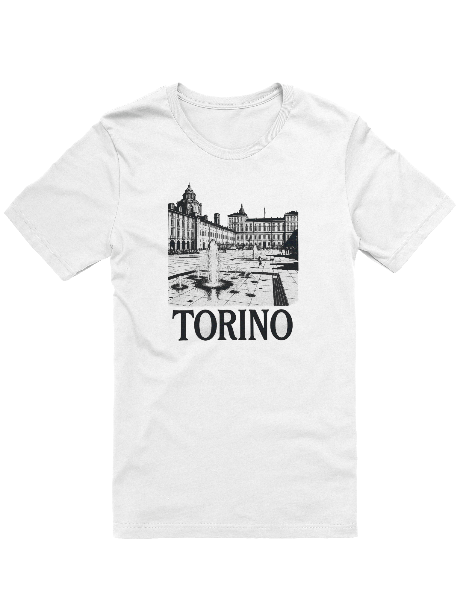 Torino T-Shirt – Piazza Castello Black & White Graphic product image (1)