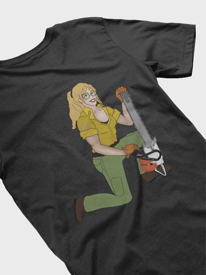 Blonde Chainsaw Pinup Unisex T-Shirt product image (1)