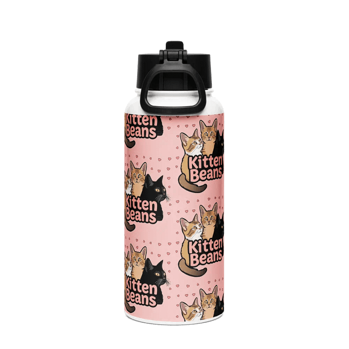Kitten Beans Stainless Steel Straw Bottle product image (2)