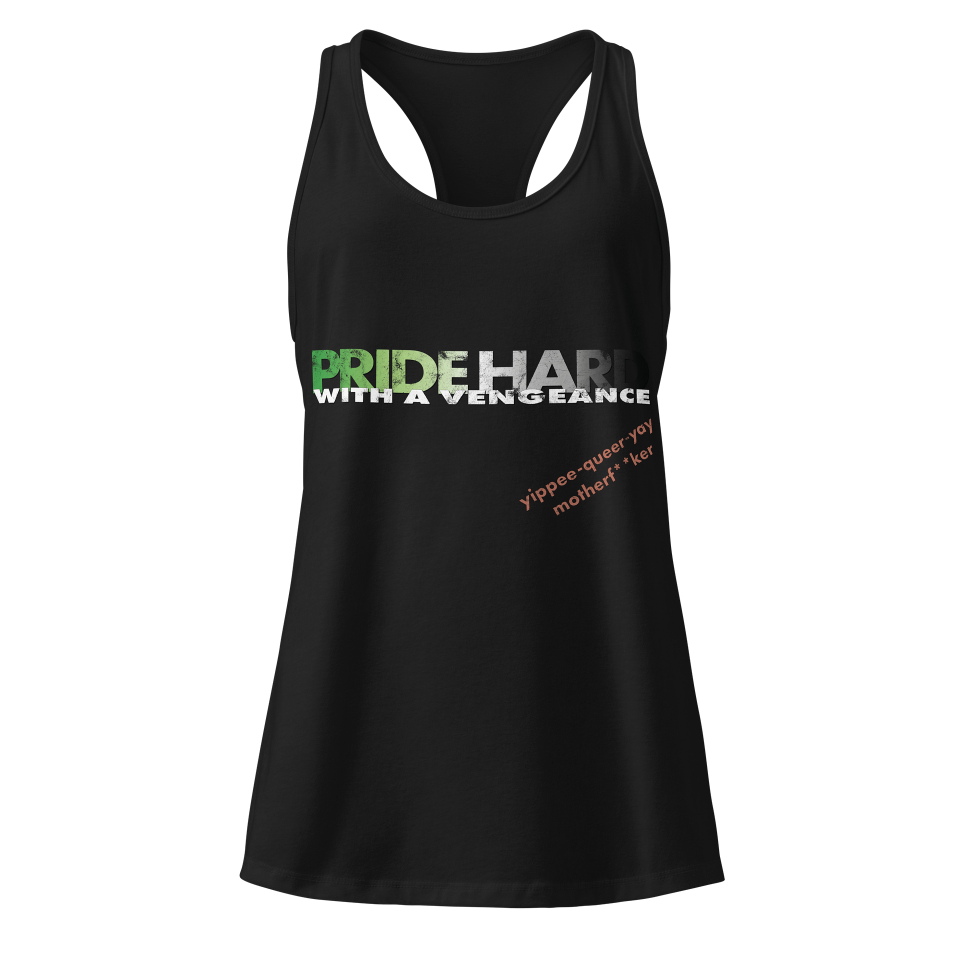 Aromantic "Pride Hard" Racerback Tank product image (1)