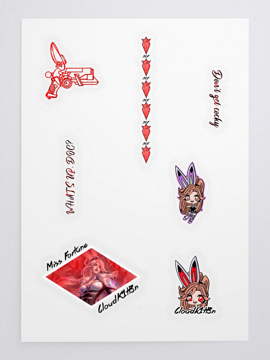 Battle Bunny Sticker Sheet (lg) product image (3)