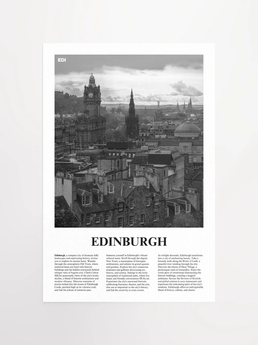 Edinburgh 01 Newspaper Poster product image (5)