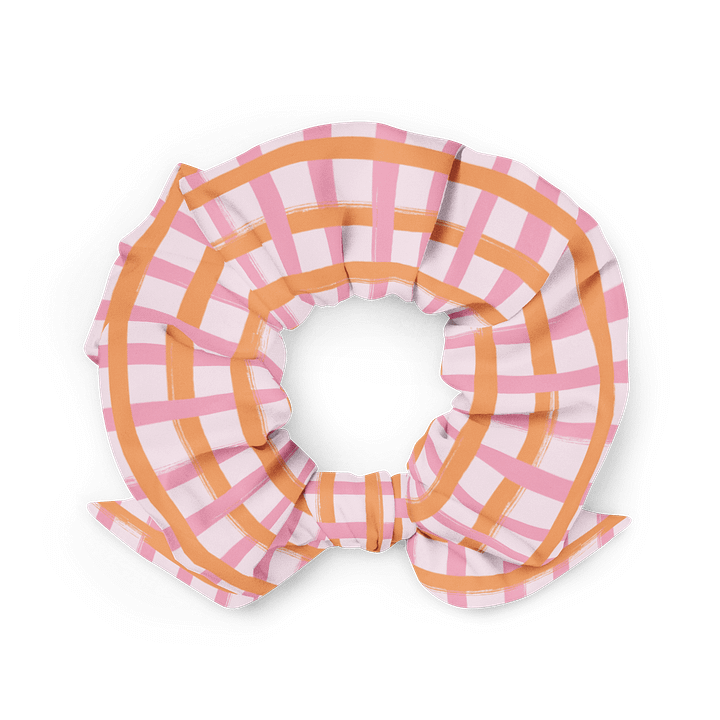 Pink Preppy Checks All-Over Print Scrunchie product image (2)