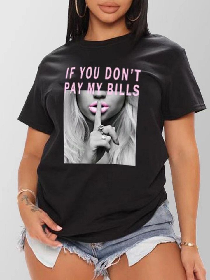 “Talk Heavy” Summer Letter Print Tee – Women’s Drop product image (1)