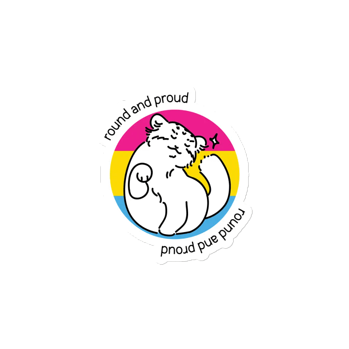 Round and Proud Manul Pansexual Version - Magnet product image (2)