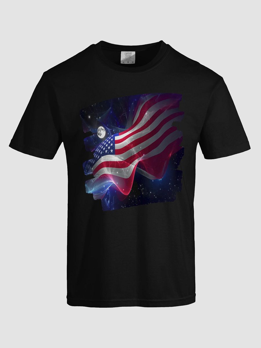 Flying High American Flag Heavyweight Cotton T-Shirt product image (60)
