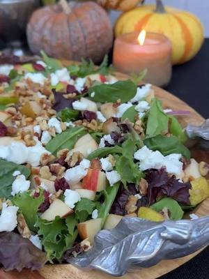 This Apple & Pear Salad is perfect for fall! And so good for you. 😍 #salad #saladrecipe #fyp #fallrecipes #healthyrecipe 