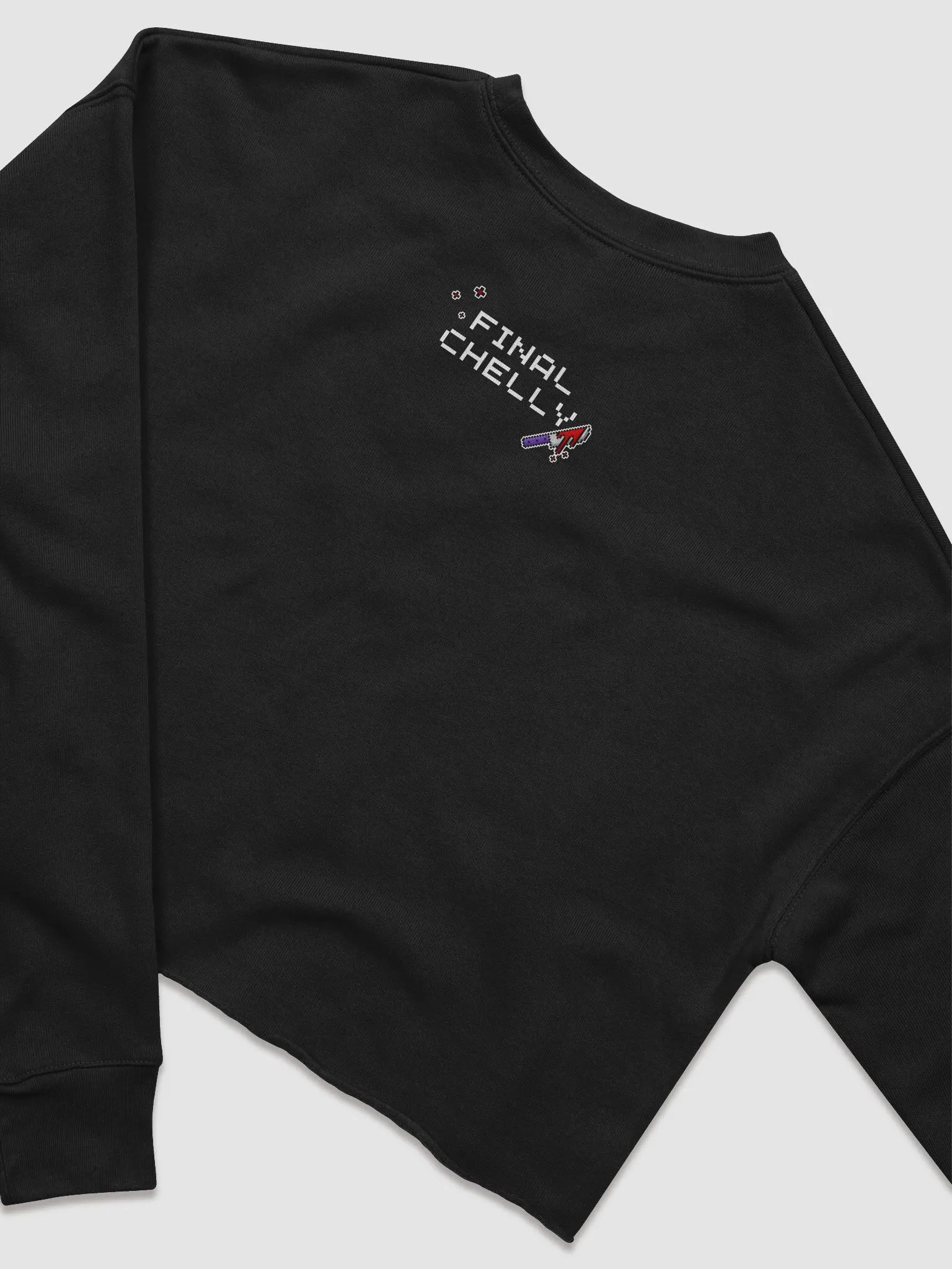 Dont Forget To Ready Up! Womens Fleece Printed Crop Top Sweatshirt product image (7)