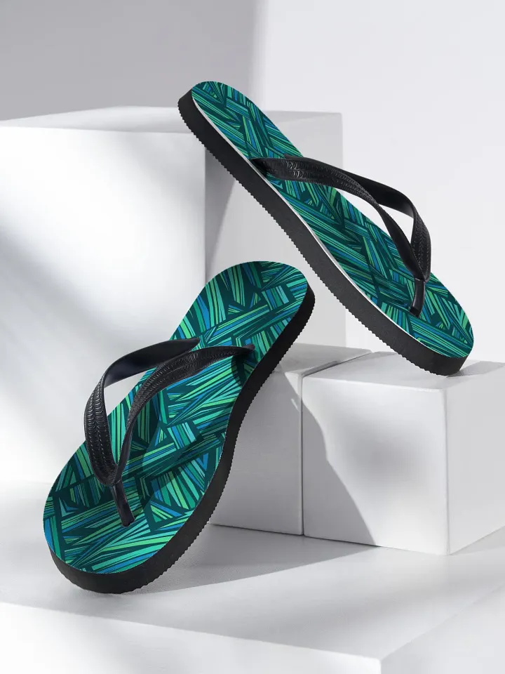Aqua Angles | Unisex Flip-Flops product image (2)