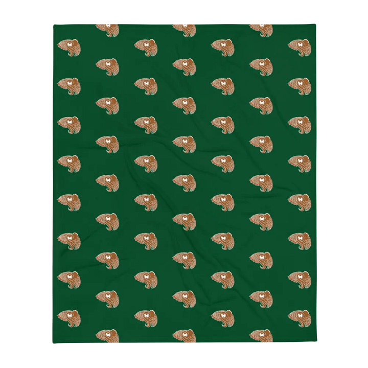 Gingerbread Cuttlefish Throw Blanket - Green product image (1)