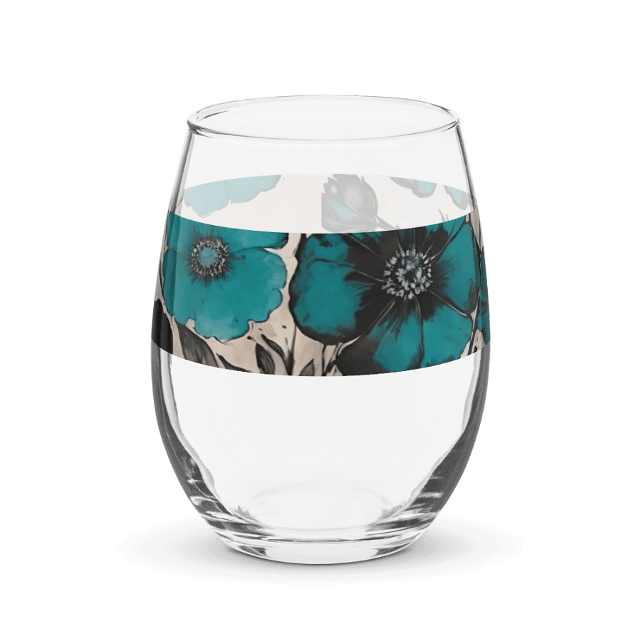 Vintage Floral Stemless Wine Glass product image (1)