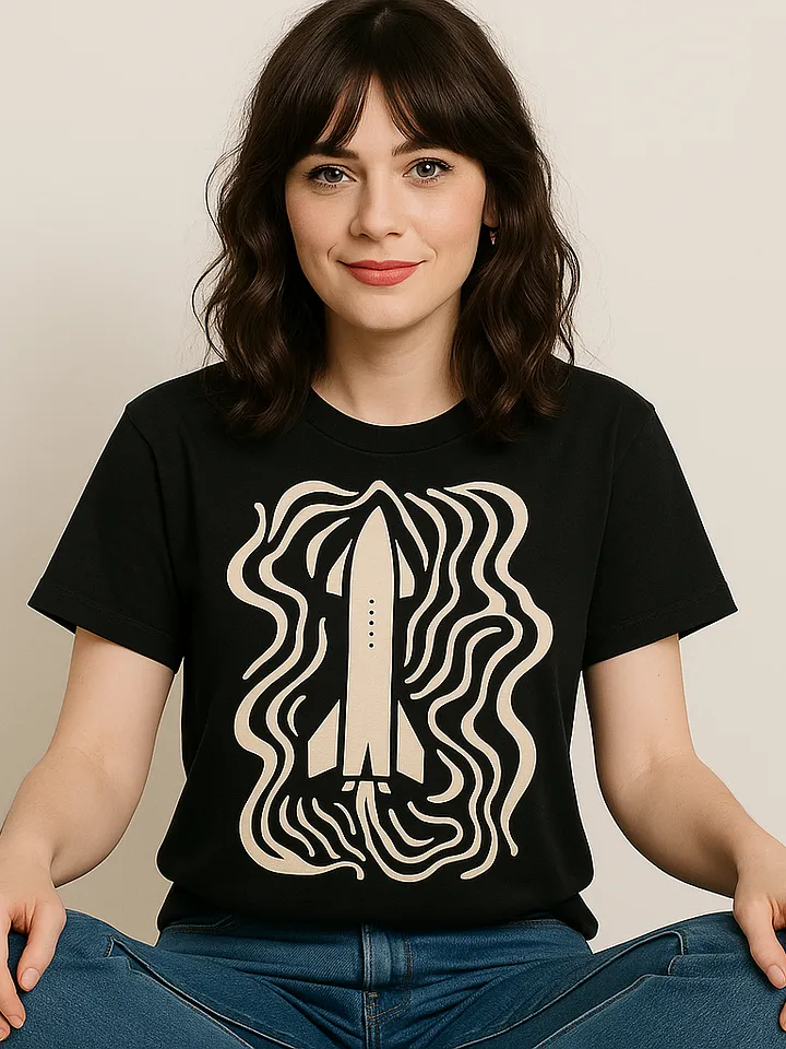 SpaceX Starship T-shirt. Abstract design product image (2)