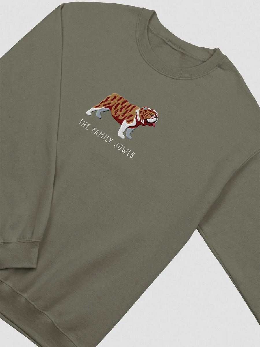 The Family Jowls Sweatshirt (Embroidered) of an English Bulldog(Brindle) product image (6)