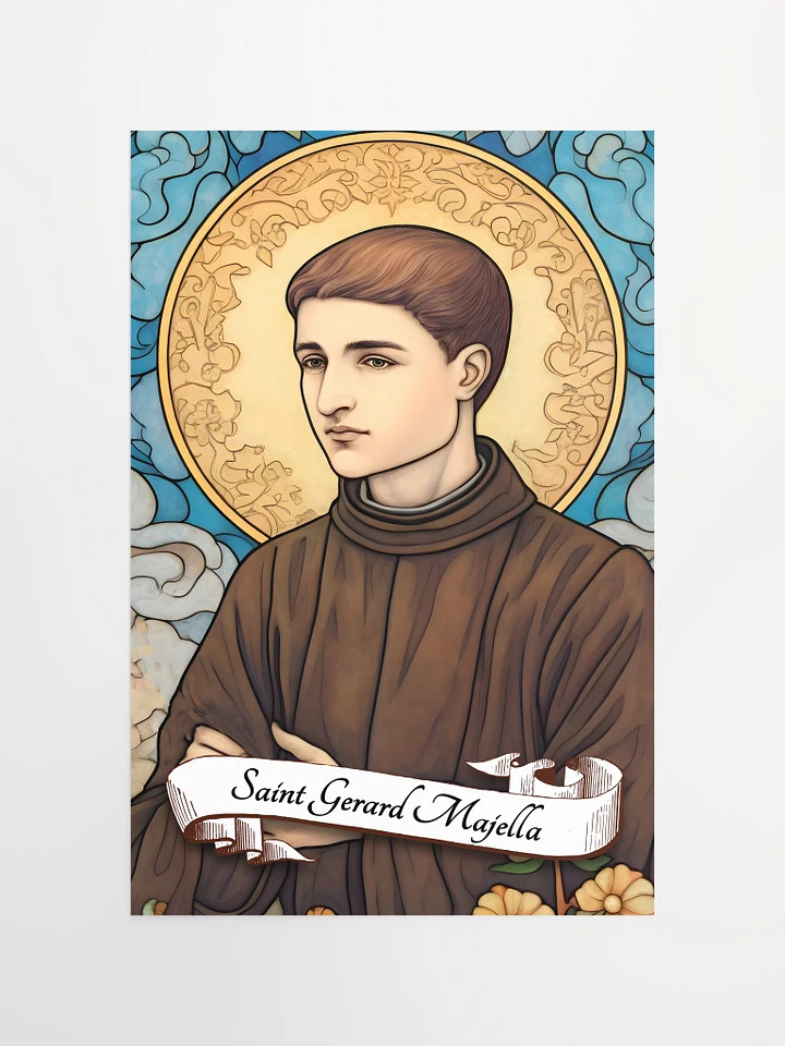 Saint Gerard Majella Patron Saint of Expectant Mothers, Mothers, Childbirth, Pregnant Women, Children, Unborn children, the Falsely Accused, Religious Lay Brothers, Matte Poster product image (2)