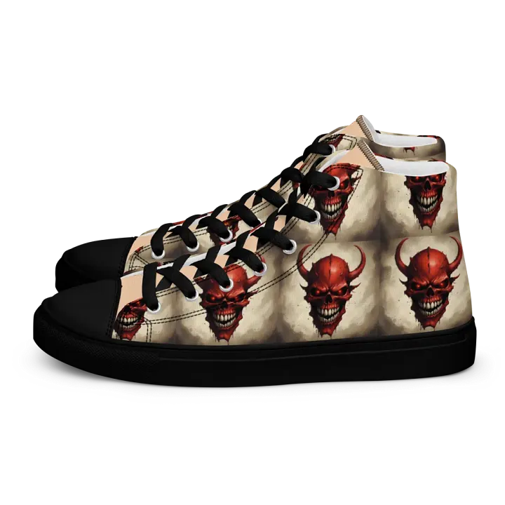 Demon Skull Grid Men's High Tops product image (1)