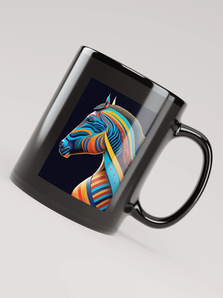 Stylized horse illustration made of coloured ribbons (front & back) product image (4)