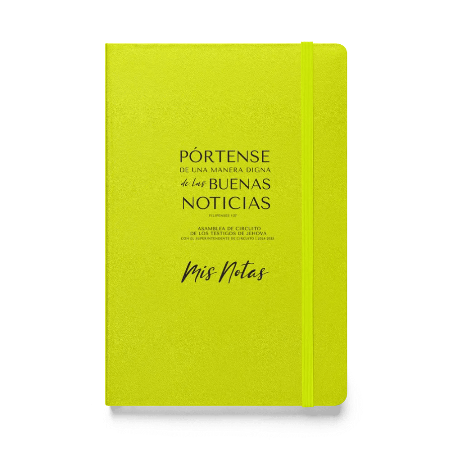 'Pórtense de una manera digna de las buenas noticias' Hardcover Notebook product image (1)