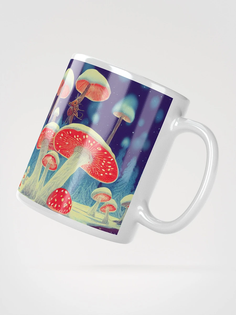 Enchanted Christmas Luminous Amanita Muscaria Mushroom Mug product image (5)