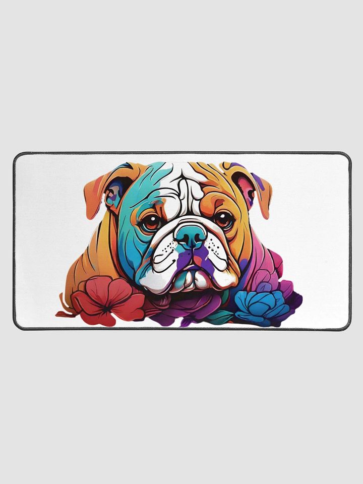 Bulldog Blooms Desk Mat product image (1)
