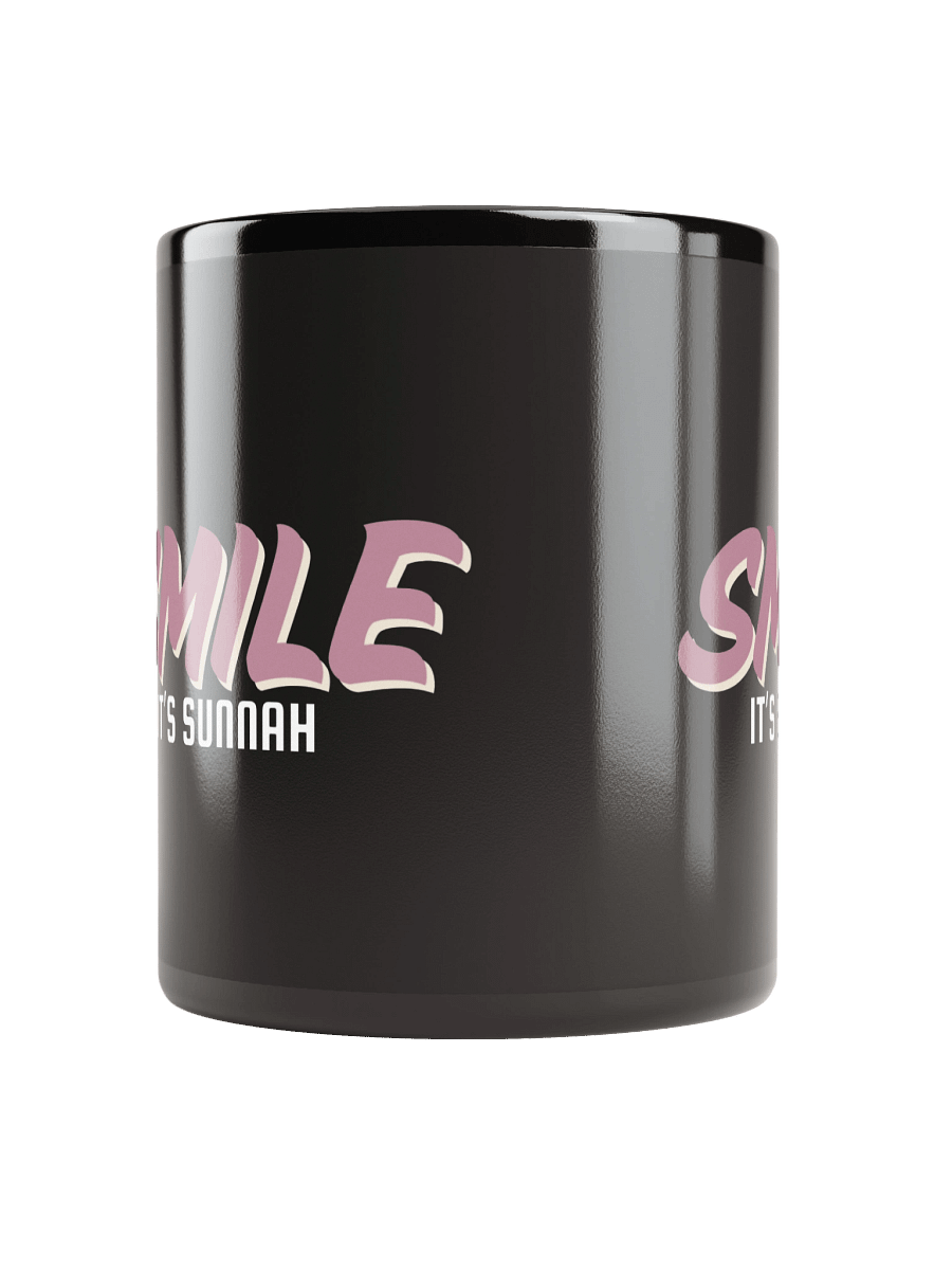 Black "Smile It's Sunnah" Mug in Dusty Rose product image (6)