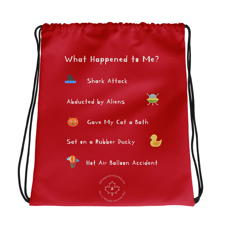 WHAT HAPPENED TO ME ? (2025 Edition): String Backpack, TiLite Red Pepper product image (1)