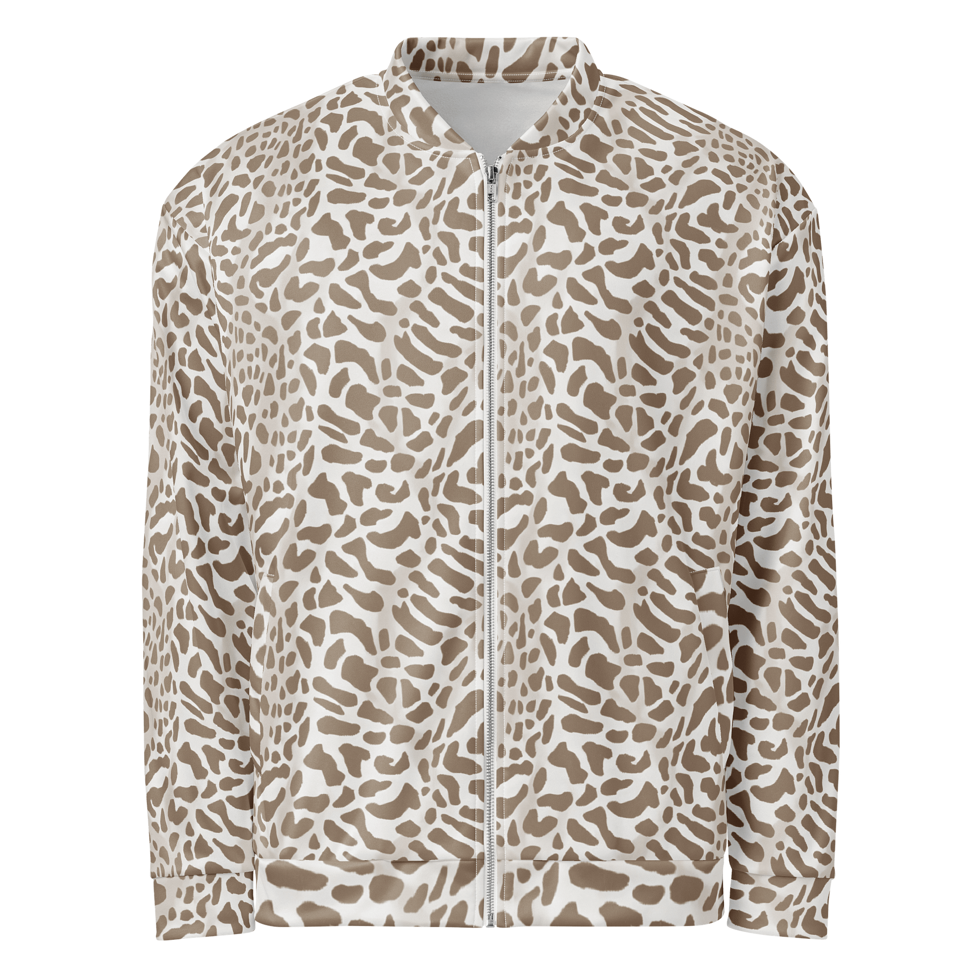 Cappuccino Giraffe Bomber Jacket product image (1)