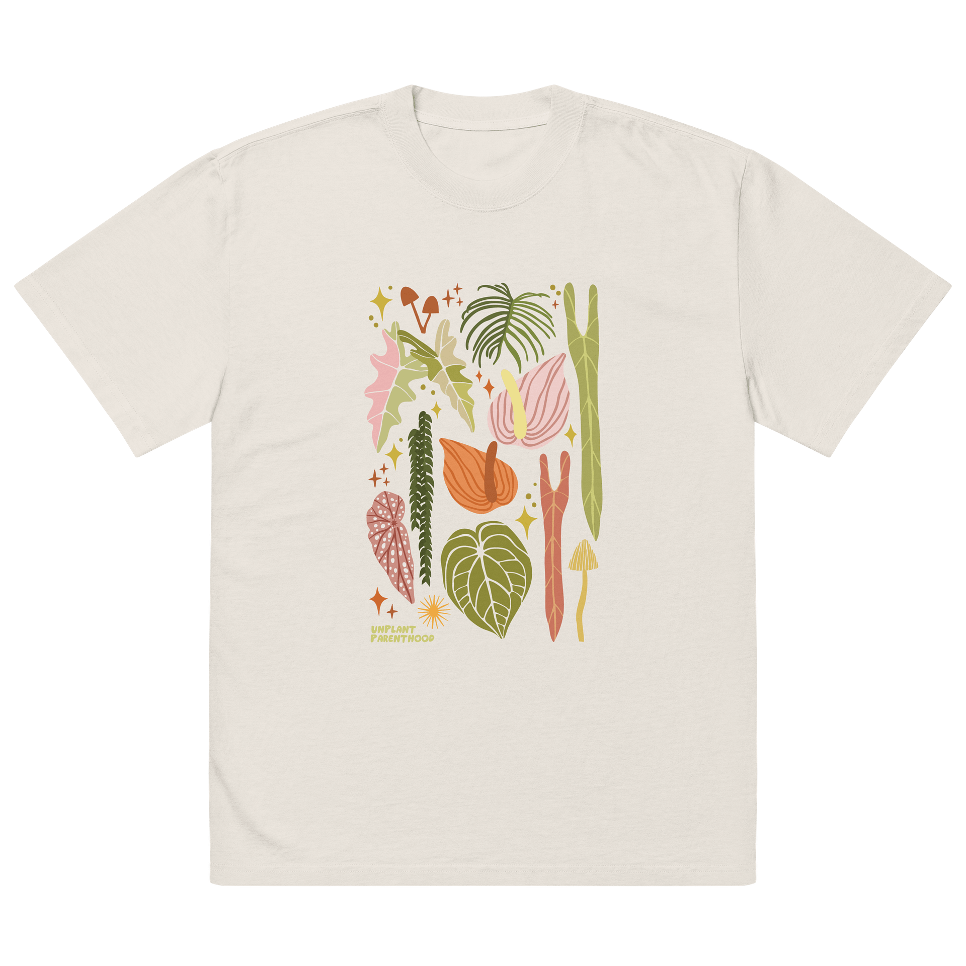 AROID COLLAGE (front only) - Oversized Faded T-Shirt product image (3)
