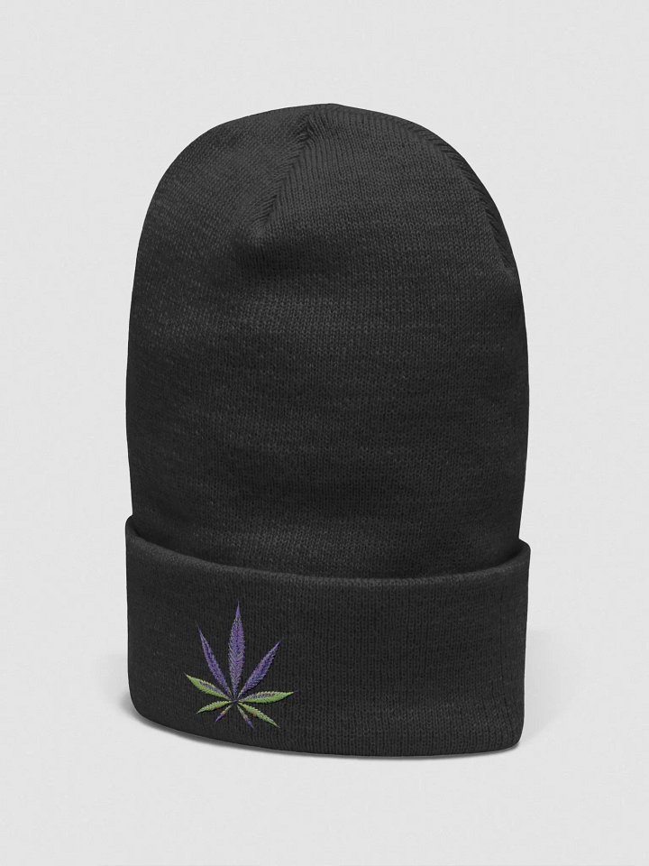 Purple and Green Leaf Beanie product image (2)