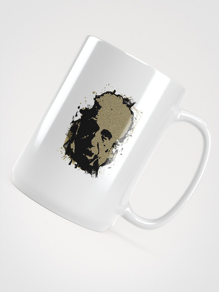 Albert Einstein mug. Black and gold sand art. product image (3)