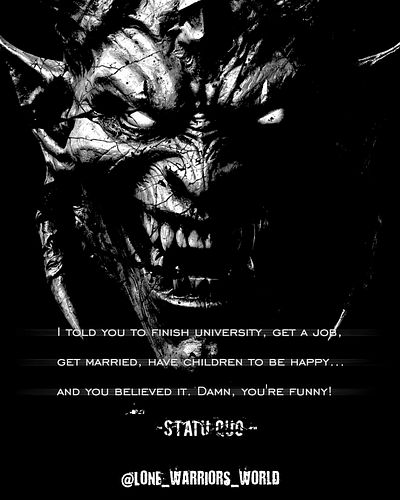 Never listen the advises of this guy!😈 
Never more.-