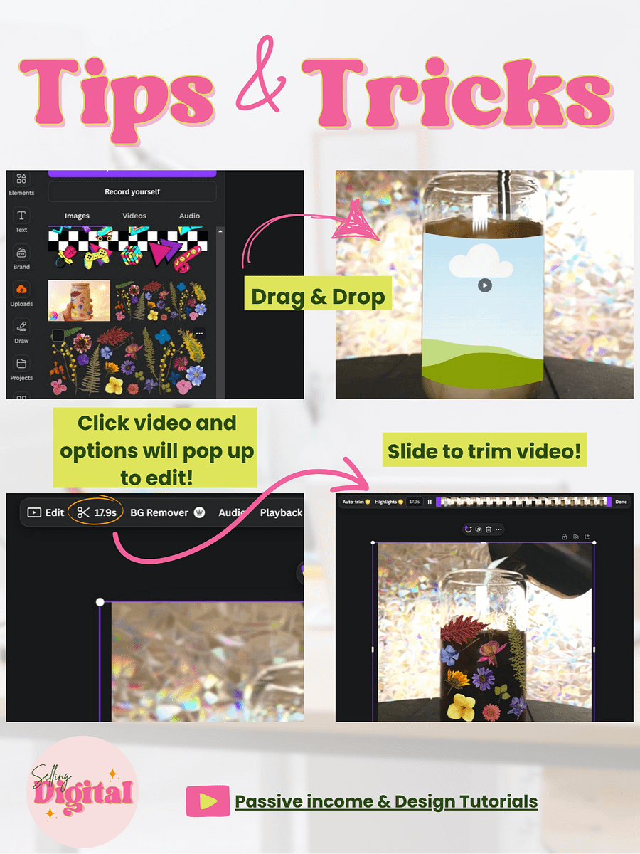 Glass Tumbler Mockup Video-Canva Template product image (3)