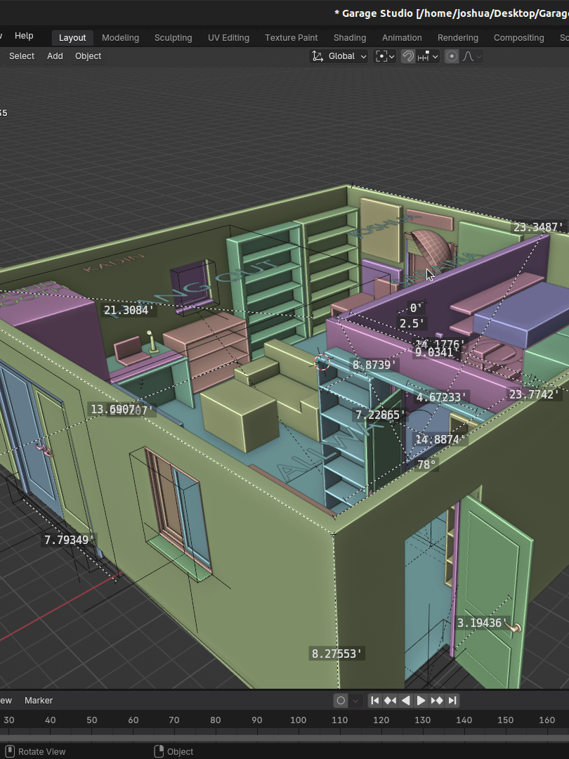 Garage Studio Project Files (BLENDER) product image (1)