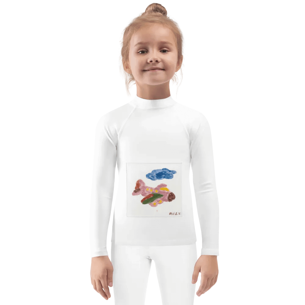 Kid Airplane (All-Over Print Kids Rash Guard) product image (1)