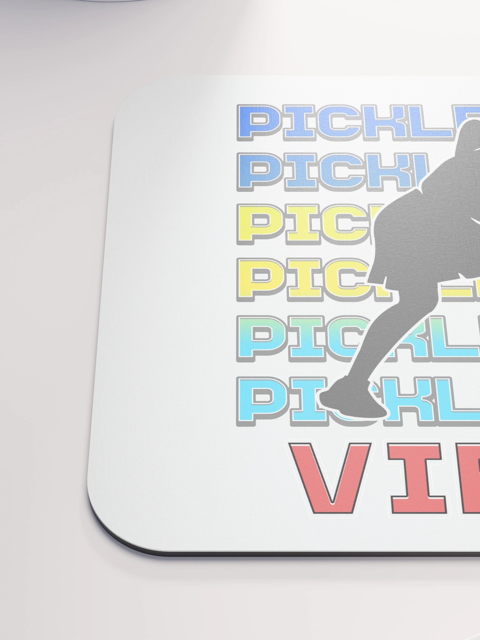 Pickleball Vibes Line Female Vibrant Mouse Pad product image (6)