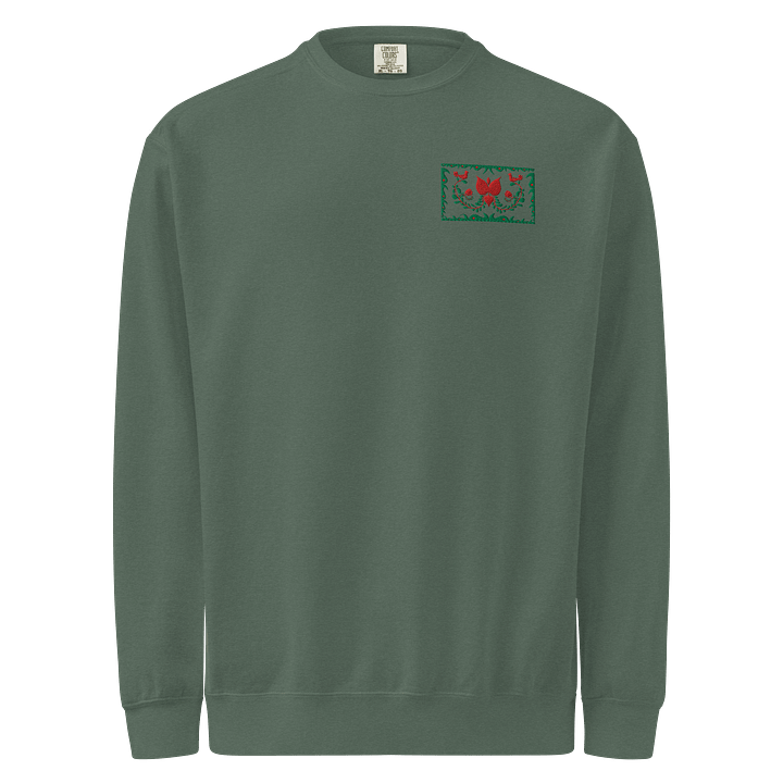 Hungarian Green shades Embroidered Sweatshirt product image (1)