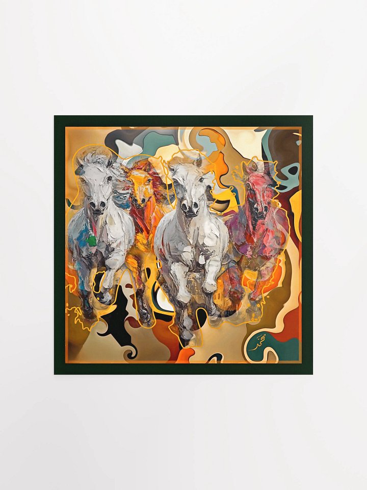 Vibrant Motion: Horse-Inspired Matte Poster product image (3)