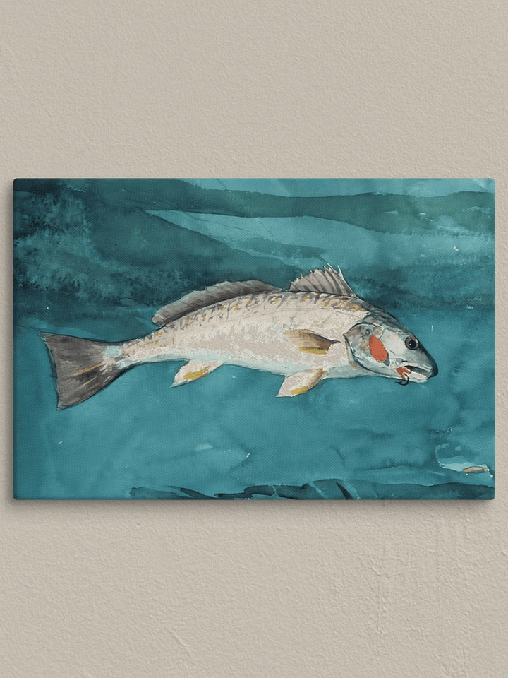 Channel Bass Watercolor Canvas Print product image (1)