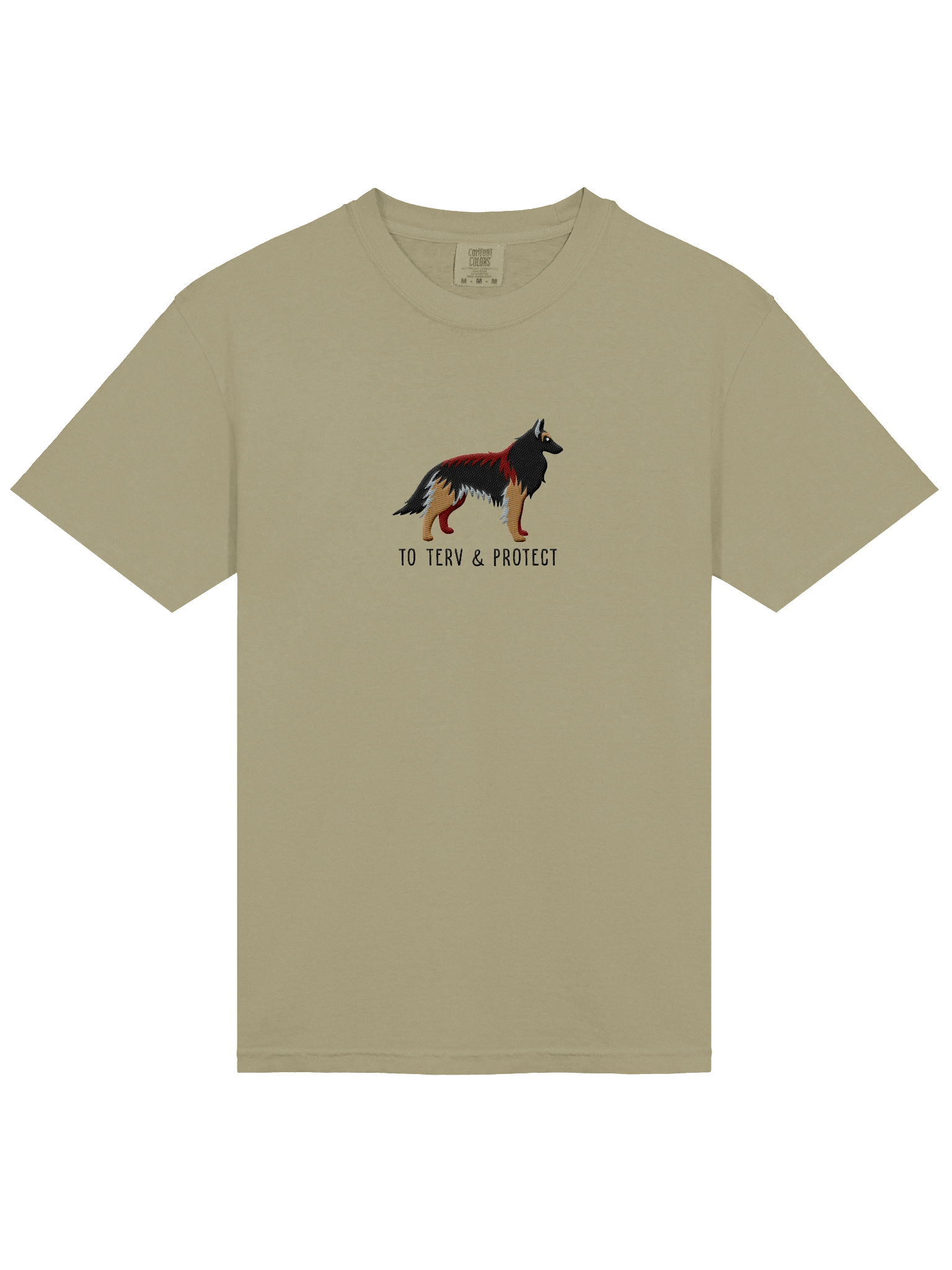To Terv and Protect T-Shirt(Embroidered) of a Belgian Tervuren(Black) product image (14)