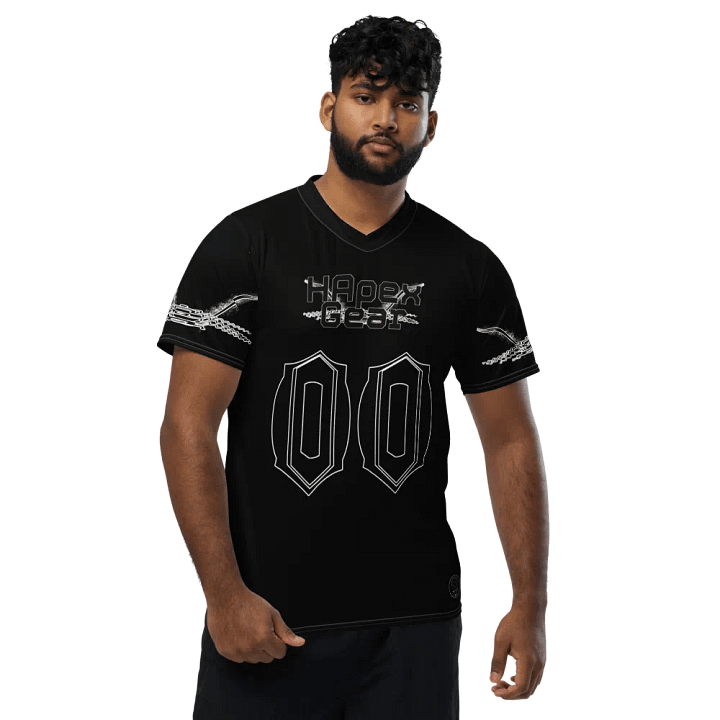Neffex - Black - Recycled Unisex Sports Jersey - Black HApex Gear Black Logo product image (1)