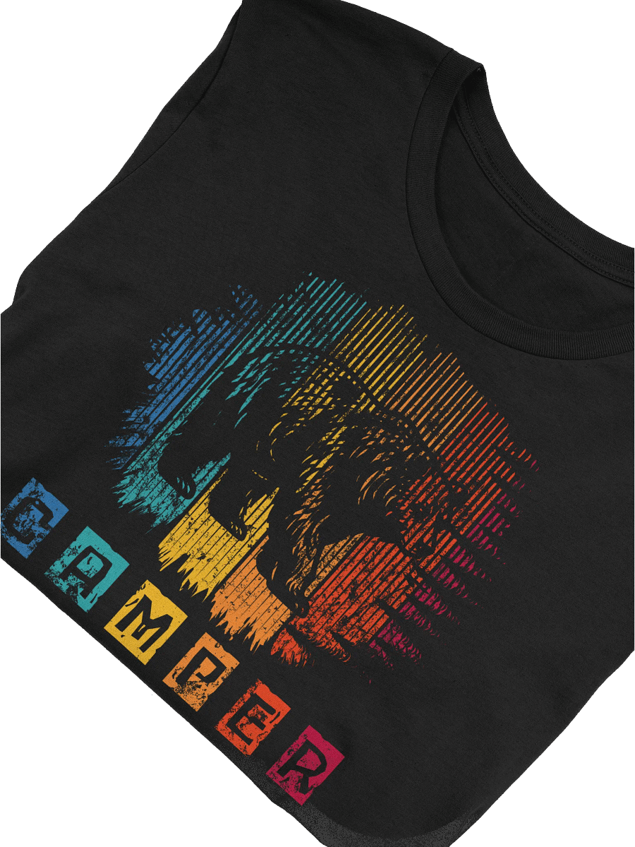 Retro Grunge Bear Camper T-Shirt – Wilderness Camping Tee for Outdoor Enthusiasts product image (51)