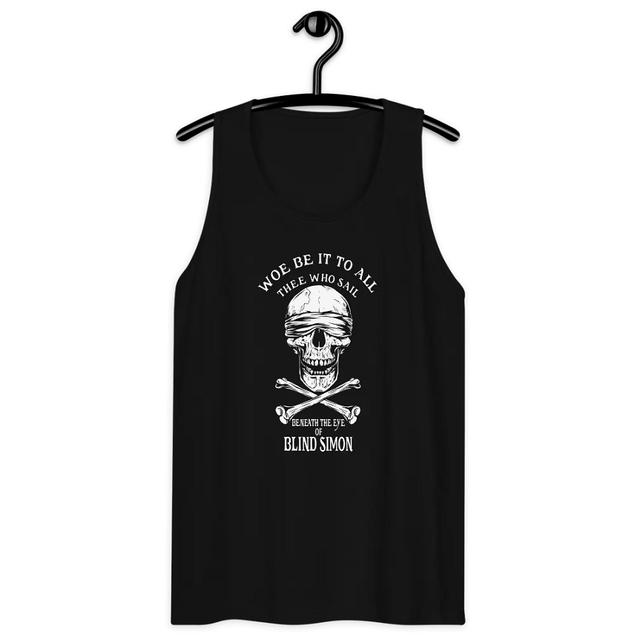 Blind Simon Unisex Tank Top - Blue Infinity product image (9)